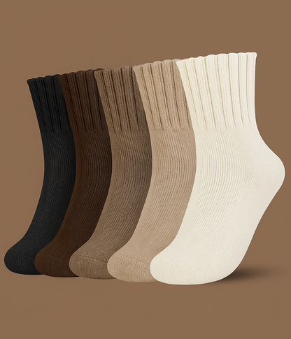 Vantora™ CozyKnit Plush Mid-calf Socks (5 Pairs)