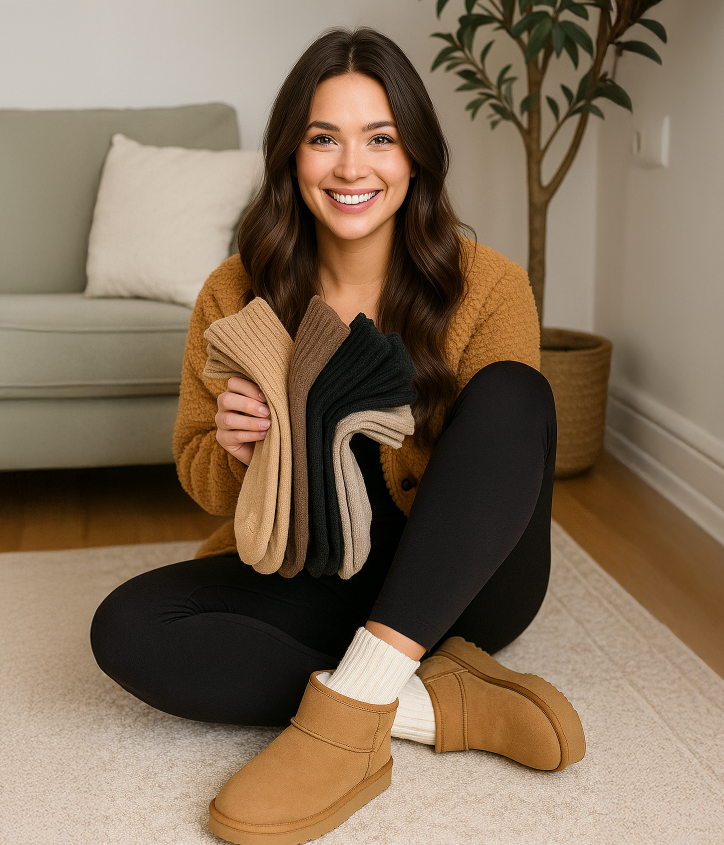 Vantora™ CozyKnit Plush Mid-calf Socks (5 Pairs)